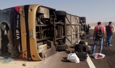 7 جثث مجهولين و25 مصابًا.. أسماء ضحايا حادث انقلاب أتوبيس بالمنيا