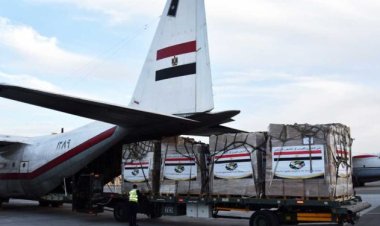 مطار العريش يستقبل 3 أطنان مستلزمات نظافة قادمة من قطر إلى غزة