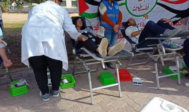 التحالف الوطني بالإسماعيلية ينظم حملة للتبرع بالدم لصالح فلسطين