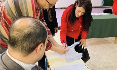 وزيرة التعاون الدولي تدلي بصوتها خلال الساعات الأولى من انتخابات الرئاسة 2024 (صور)