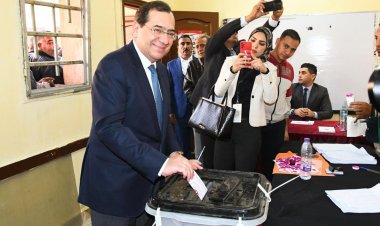 وزير البترول يدلي بصوته فى الانتخابات الرئاسية 2024