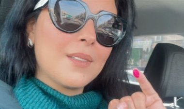 نهى عابدين تدلي بصوتها بالانتخابات الرئاسية 2024