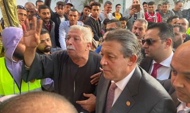 استقبال المرشح الرئاسي حازم عمر بـ«المزمار والطبل البلدي» في كفر الشيخ