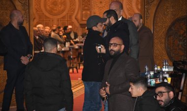 يسرا وهنيدي ومصطفى شعبان في عزاء شقيق أحمد حلمي