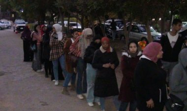 زحام أمام اللجان الانتخابية فى البساتين