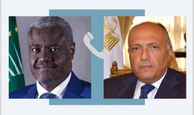"شكري" يبحث هاتفيا مع رئيس مفوضية الاتحاد الإفريقي الأوضاع في السودان