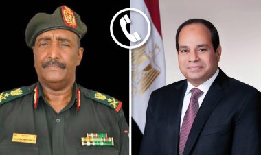 الرئيس السيسي يتلقى اتصالًا هتفيًا من رئيس مجلس السيادة السوداني