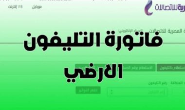 كيفية معرفة فاتورة التليفون الأرضي عبر موقع المصرية للاتصالات