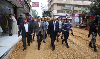 محافظ كفرالشيخ يتفقد مشروعات الرصف بعدد من شوارع المحافظة
