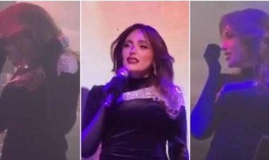 عبير نعمة تنهار من البكاء على المسرح أثناء إعلان طلاقها