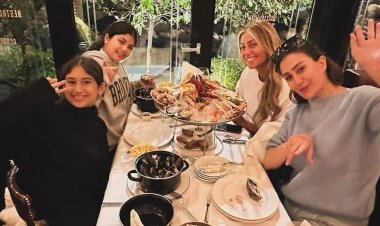 غادة عبدالرازق تحتفل بالكريسماس مع أسرتها خارج مصر