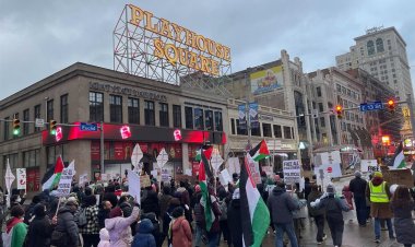 مظاهرات لـ «يهود وفلسطينيون» أمام شركة أمريكية تمد إسرائيل بالمعدات العسكرية