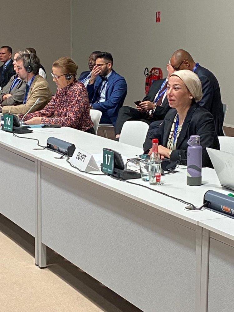 وزيرة البيئة تلقى كلمة مصر حول وسائل دعم التنفيذ بمؤتمر المناخ في دبي COP28