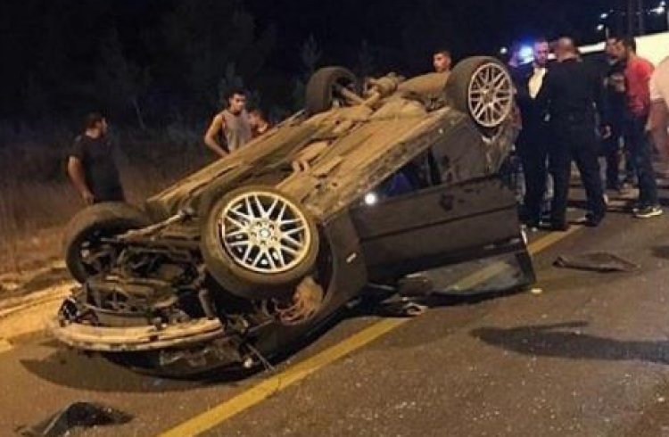 إصابة 7 أشخاص فى حادث انقلاب سيارة بطريق القطامية