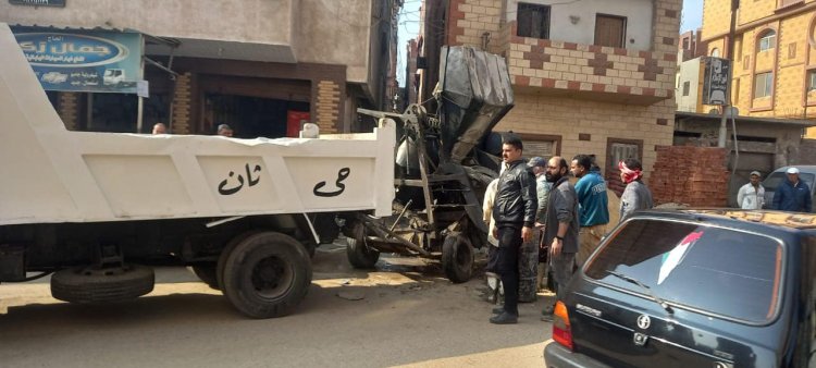 وقف تنفيذ محاولة تعدٍّ بالبناء بدون ترخيص بحيِّ ثان مدينة الإسماعيلية