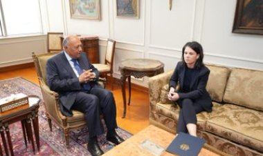 بدء مباحثات شكري ونظيرته الألمانية بمقر الخارجية بالعاصمة الإدارية