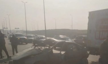 مصرع شخص وإصابة 5 آخرين فى حادث تصادم مروع أعلى كوبري سمير غانم 