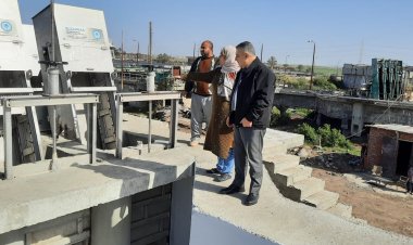 مياه دمياط: جولة تفقدية لرئيس شركة مياه دمياط لمتابعة سير العمل بمحطة معالجة العنانية