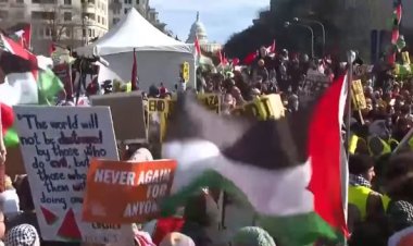 عاجل.. مظاهرات حاشدة حول البيت الأبيض تضامنًا مع غزة