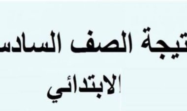 رابط نتيجة الصف السادس الابتدائي الترم الأول 2024
