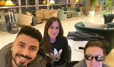 شاهد.. أحدث ظهور لـ نجاة الصغيرة مع محمد أنور في الرياض