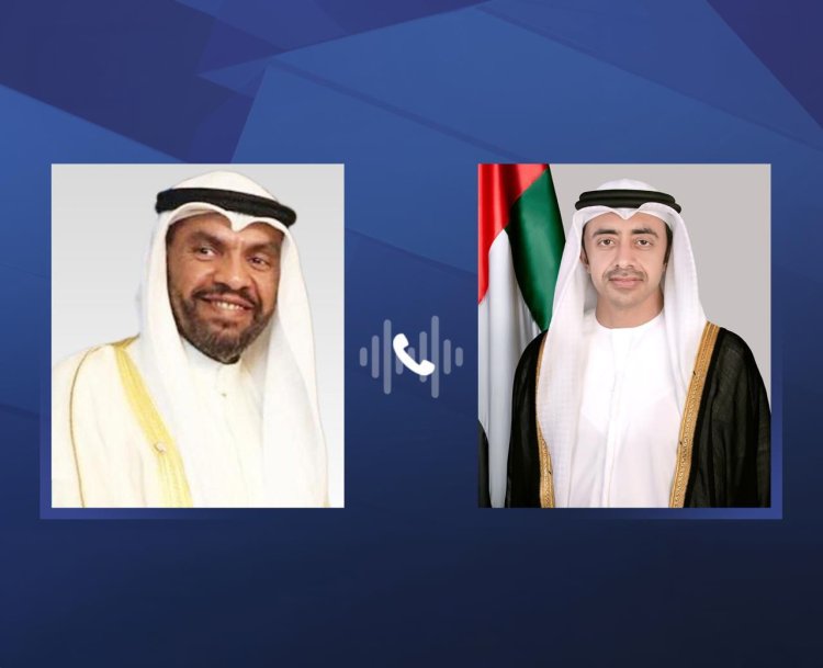 عبدالله بن زايد يهنئ هاتفيا وزير خارجية الكويت