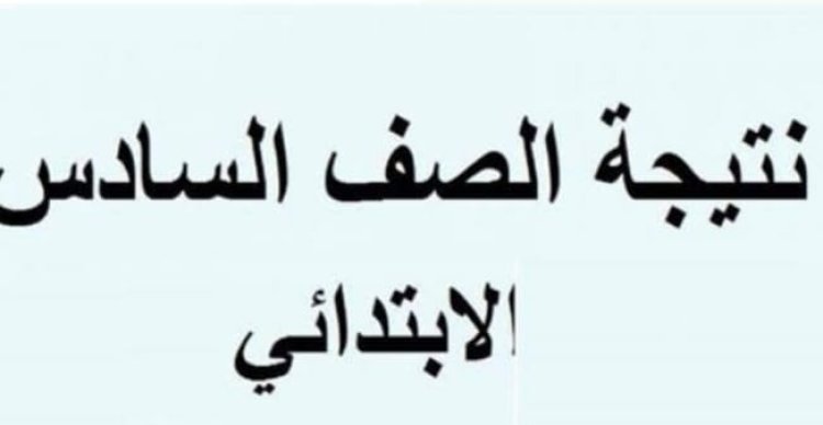 رابط نتيجة الصف السادس الابتدائي الترم الأول 2024