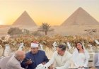 هايدي موسى تحتفل بعقد قرانها على الإعلامي محمد غانم أمام الأهرامات