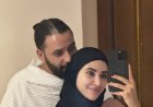 آية سماحة بالحجاب برفقة زوجها أثناء أداء العمرة: «أول عمرة مع بعض»