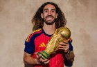 وشم لمدرب إسبانيا.. كوكوريلا يفي بوعده بعد التتويج بكأس العالم