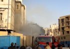 السيطرة على حريق  نشب في محيط مستشفى  بمنطقة السيدة زينب