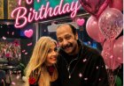 محمد ثروت يحتفل بعيد ميلاد زوجته برسالة رومانسية