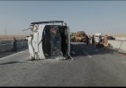 إصابة 23 شخصًا في انقلاب ميني باص بطريق مطروح – الإسكندرية الساحلي