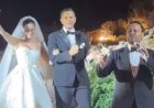 عاصي الحلاني يغني لابنته دانا في حفل زفافها على آلان سعد