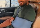 تامر حسني يُصاب في ذراعه أثناء ممارسة رياضة عنيفة بهدف إنقاص وزنه