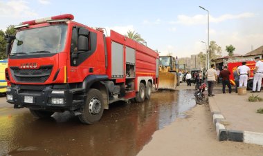 تفاصيل حريق مخزن الخردة  بجوار مستشفى الصدر بالعباسية