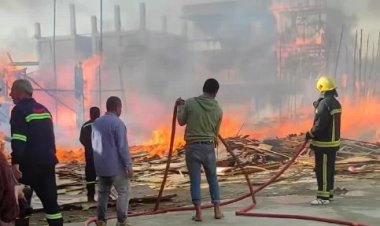 حريق يلتهم لوكيشن مسلسل بيت بابا 2 بمدينة الإنتاج الإعلامي