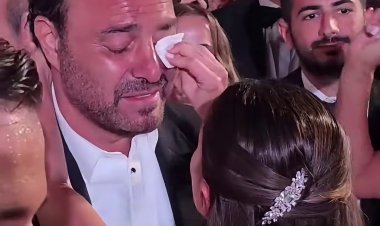 عاصي الحلاني ينهار من البكاء في حفل زفاف ابنته دانا