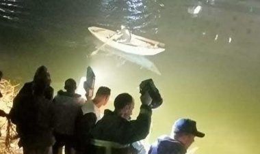 فرق الإنقاذ تبحث عن  المفقودين فى سقوط ميكروباص ترعة الإبراهيمية (صور)