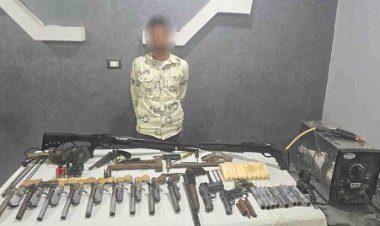 العثور على 15 قطعة سلاح داخل ورشة بالدقهلية 