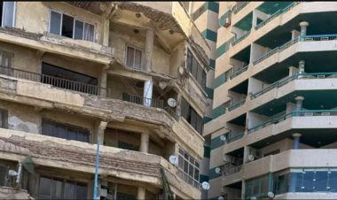 سقوط أجزاء من عقار على كورنيش الإسكندرية دون إصابات