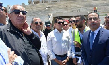 وزير الرياضة يتفقد مشروع استاد بورسعيد الجديد