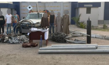 ضبط لصوص سرقوا مدرسة وأعمدة إنارة  بالقاهرة 