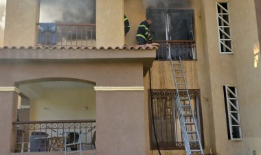 السيطرة على حريق داخل عقار سكنى بالتجمع الأول دون وقوع إصابات