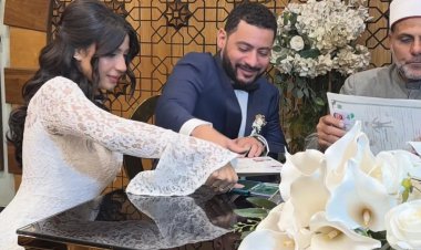 المخرج محمد سلامة يحتفل بعقد قرانه على بطلة الجمهورية في الكيك بوكسينج