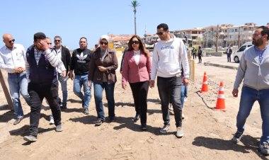 محافظ دمياط تتفقد منطقة اللسان برأس البر