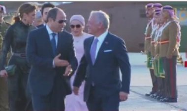 عاجل.. الرئيس السيسي يصل العاصمة الأردنية عمان والملك عبد الله يستقبله