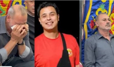 انهيار والد الفنان كريم عبد العليم في عزائه بعد رحيله المفاجئ بحادث سير