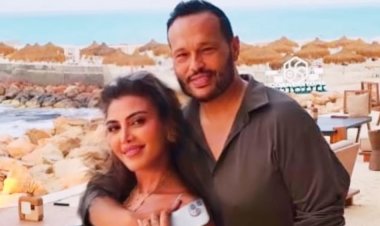 صورة لأحدث إطلالة للفنانة ريهام حجاج مع زوجها رجل الأعمال محمد حلاوة