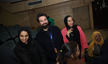 بالصور.. صناع فيلم «حسن المصري» يحتفلون بعرضه